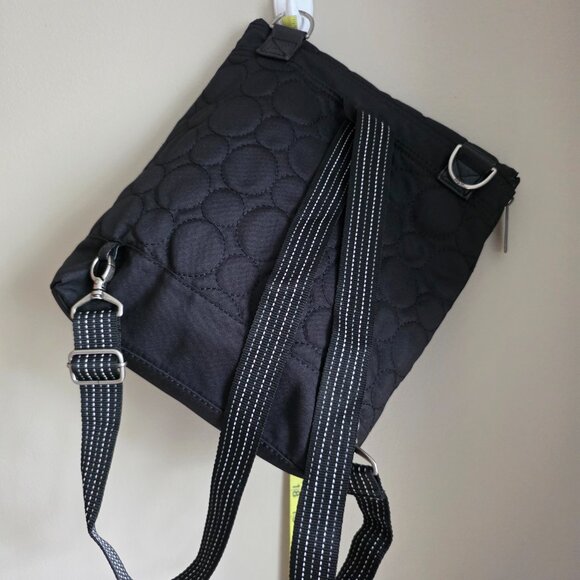Thirty-One Gifts Quilted Black Backpack – Gray Trim, Adjustable Straps - Picture 3 of 6